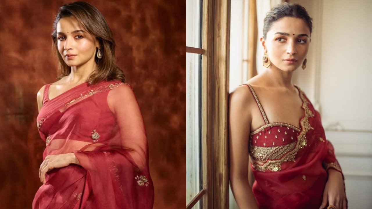 Alia bhatt , Red saree